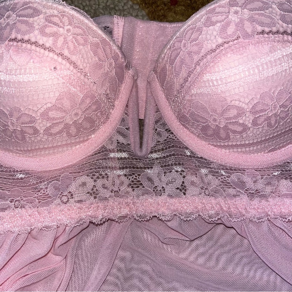 Daisy Fuentes size small baby pink lingerie top - Picture 6 of 10